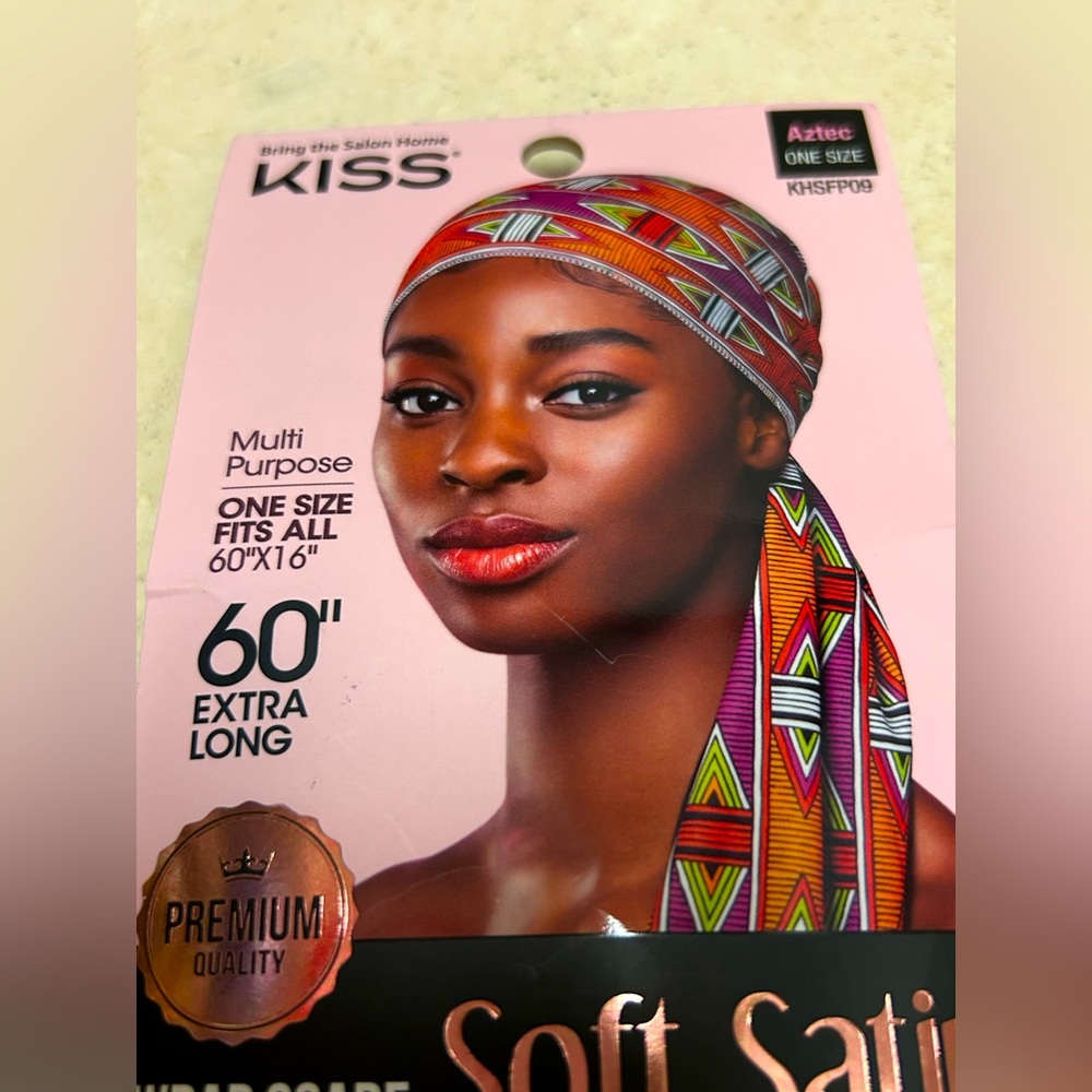 KISS 💋 African, Kwanza, Kente, Aztec, Satin Wrap